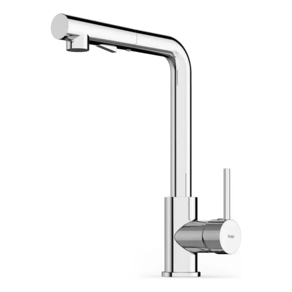Misturador Monocomando Cozinha Celite B5001F5CR0 Gourmet Extraível 2 Funções Bica Móvel 360° Água Quente E Fria Cromado Prateado