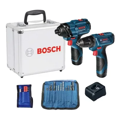 Kit Bosch Parafusadeira e Chave Impacto GSR120-LI + GDR120-LI 23AC