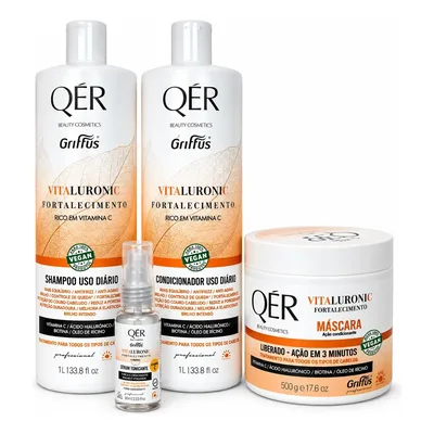 Kit Capilar Profissional Máscara Óleo Shampoo Condicionador