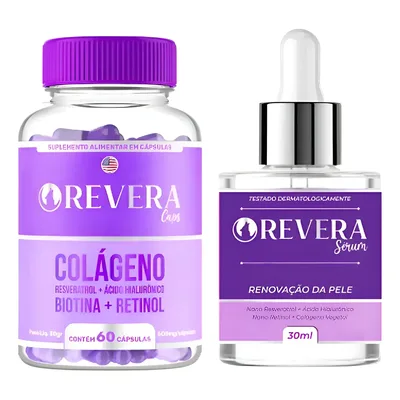 Revera Caps 1 Pote 60 Cáps Original Rejuvenescedor+1 Serum!