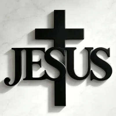 Arte De Parede Black Metal Jesus Cross