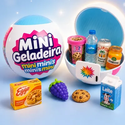 Bola Surpresa Mini Brin Fill The Fridge Geladeira Comida