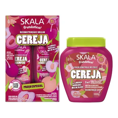 Kit Skala Cereja Shampoo + Condicionador + Potao Creme 1kg