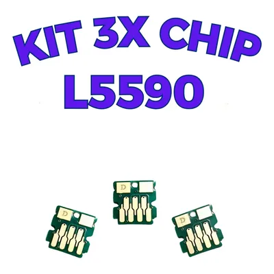 Kit 3 Chip Compatível Caixa Manutenção L5590 - C9344