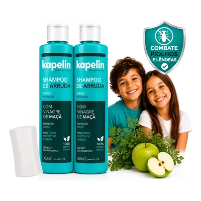 Kit 2 Shampoo Combate Piolhos E Lêndeas Eficácia Comprovada