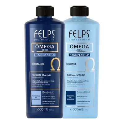Escovas Progressiva Ômega Zero Nanoplastia 2x500ml Felps
