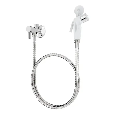 Ducha Higiênica Blukit 1.2m Branco/Cromado Parede com Mangueira Flexível