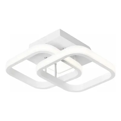 Plafon Luminária Led Moderno Duplo Quadrado De Embutir