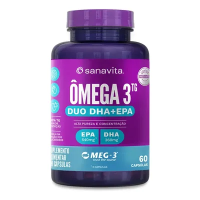 Ômega 3tg Duo Sanavita 60 Cápsulas. Sabor Sem sabor