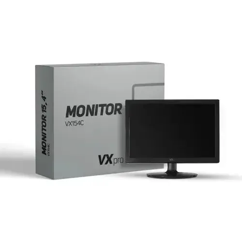 Monitor Led 15.4 Polegadas Vga/hdmi Vesa Cor Preto