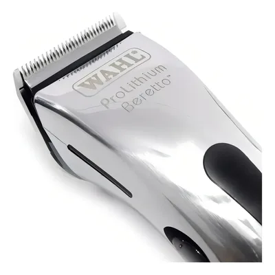 Máquina de cortar cabelo sem fio Wahl Prolithium Beretto Professional, cor prata