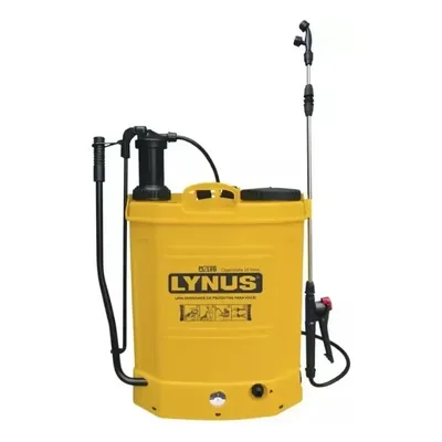 Pulverizador Costal Lynus PL-18B 18L Bateria 12V Ergonômico Amarelo