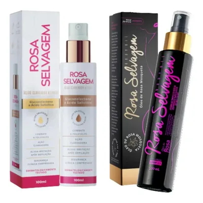 Kit Ácido Clareador + Óleo de Rosa Mosqueta - Rosa Selvagem
