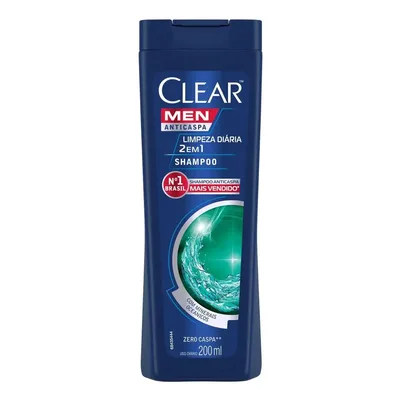 Shampoo Anticaspa Limpeza Diária 2 em 1 Clear 200ml