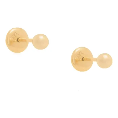 Brinco Rommanel Bolinha Para Bebê /segundo Furo 2mm 520797 Cor Dourado
