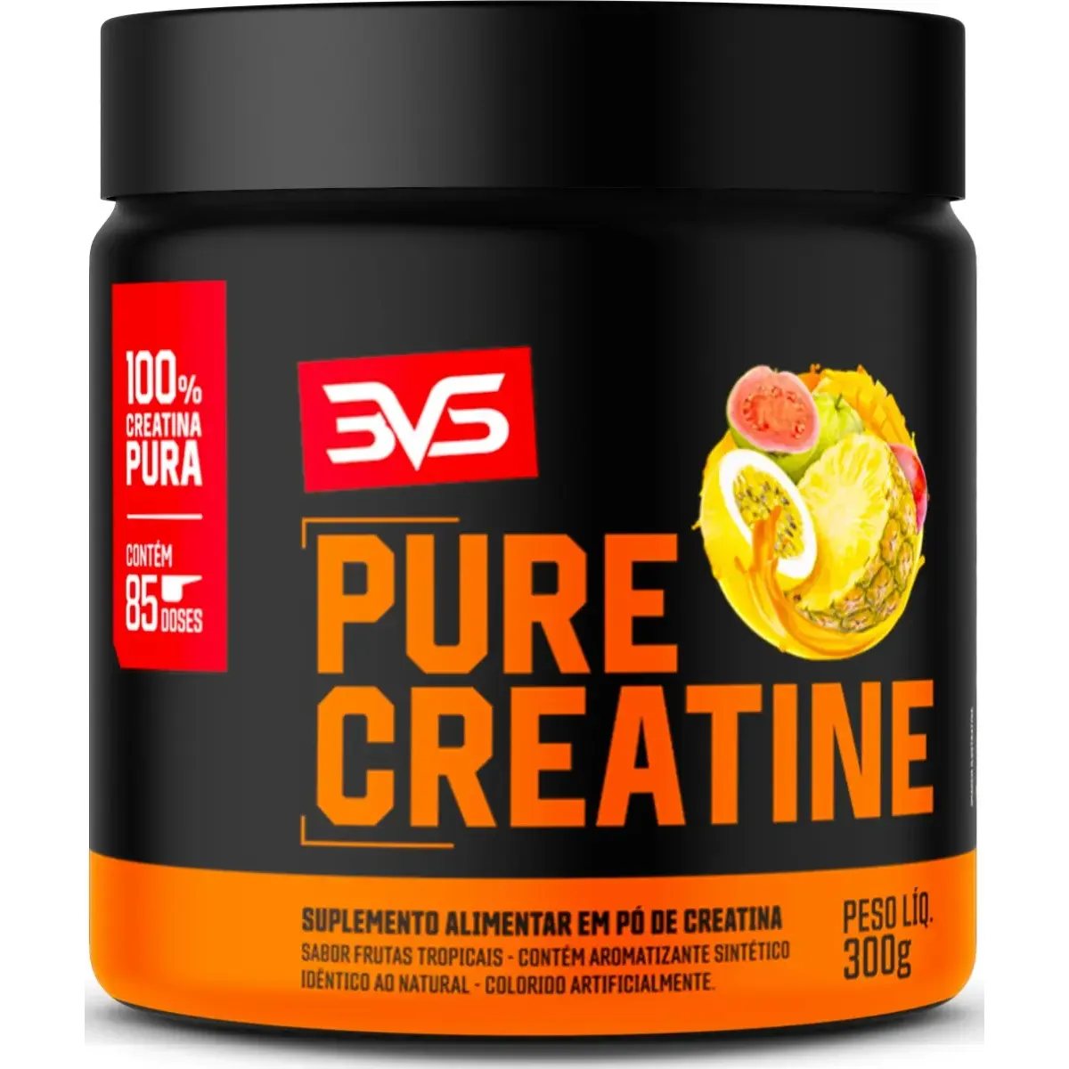 Creatina Monohidratada Sabor Frutas Tropicais - 300g - 3VS Nutrition