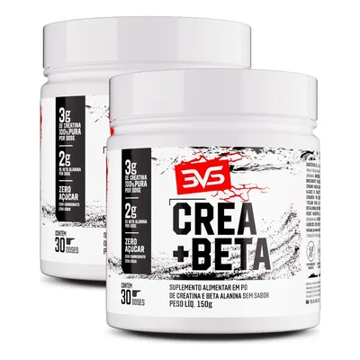 02 POTES da Creatina + Beta Alanina - Fórmula Avançada Para Treinos De Alta Intensidade Com Matéria-prima Importada. E Zero Carboidrato - 150g