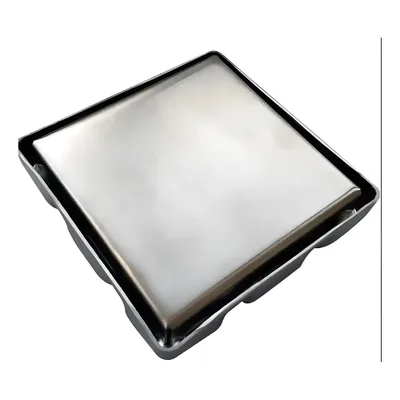 Ralo Oculto Quadrado Duplo 15x15cm Inox Flux Hidro