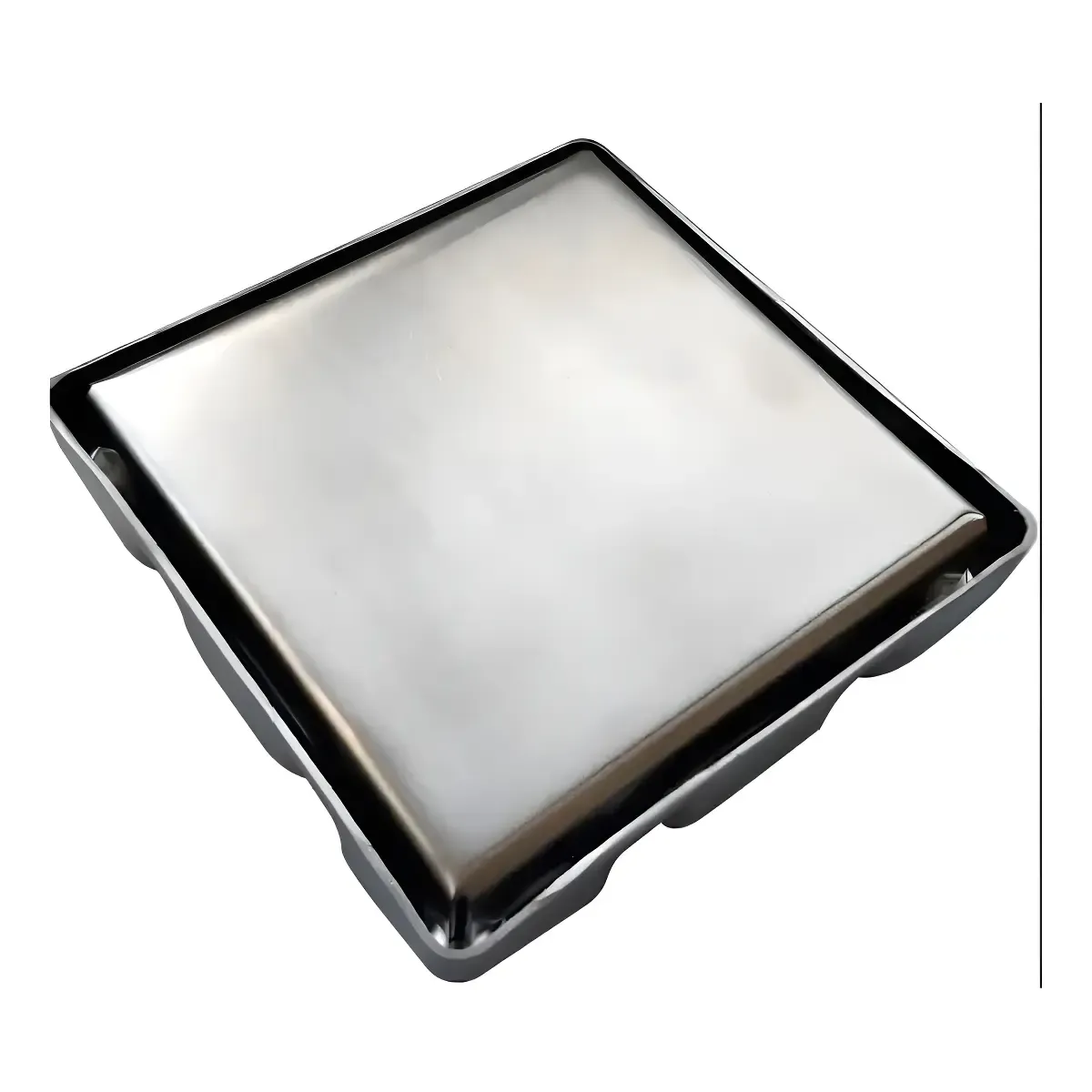 Ralo Oculto Quadrado Duplo 15x15cm Inox Flux Hidro