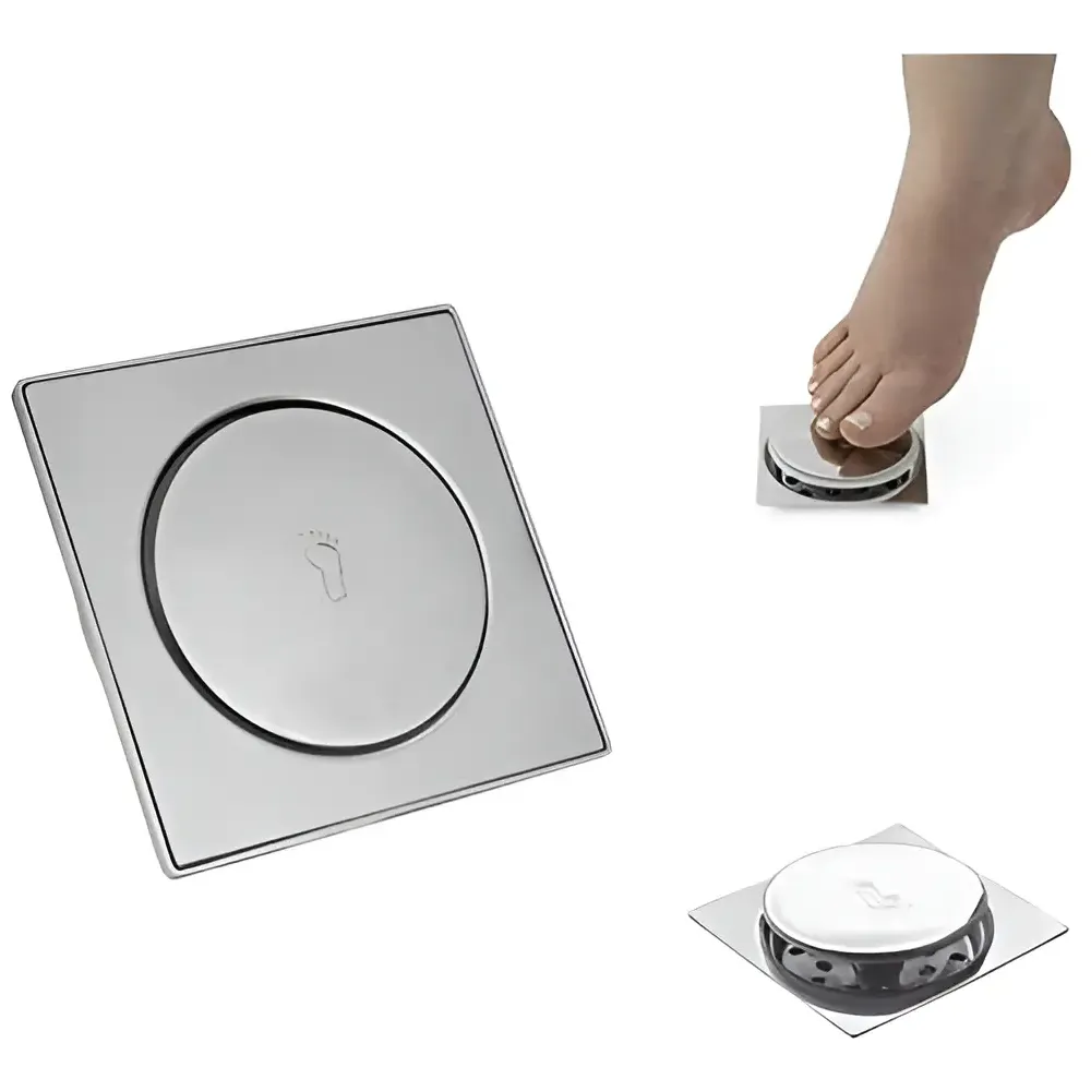 Ralo Quadrado 15x15cm Click Inteligente Inox Flvx Hidro