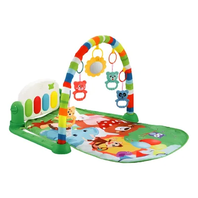 Tapete Ginásio De Atividades Para Bebê Musical Piano Interativo ColorBaby - Circo Verde