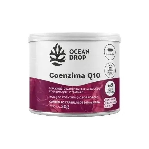 Coenzima Q10 60 Caps Ocean Drop Sabor Sem sabor