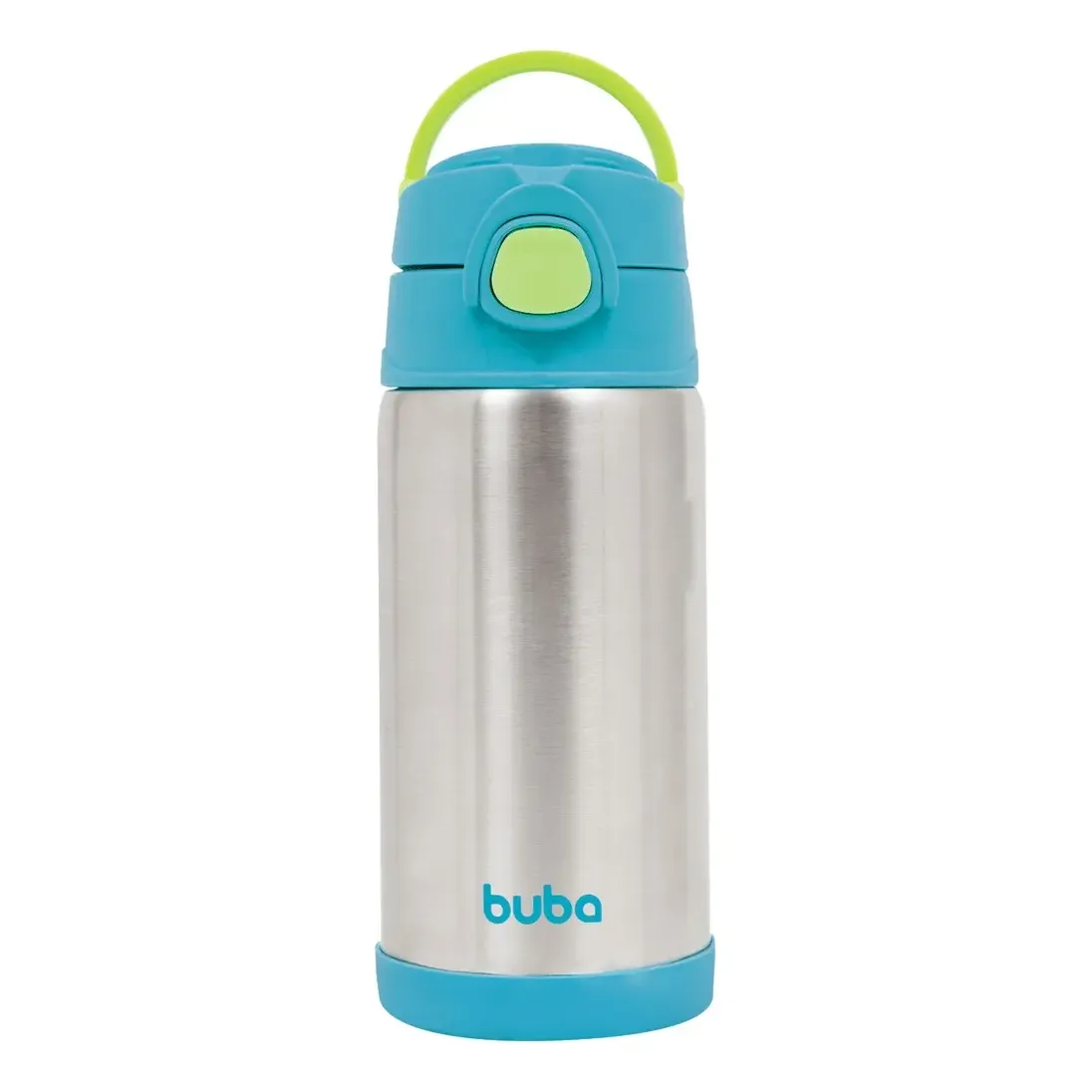 Garrafa Térmica Azul 400ml Bpa Free Com Canudo Buba