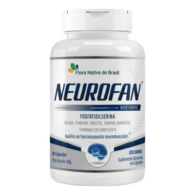Neurofan 60 Cápsulas – Suplemento Cognitivo Natural | Memória, Foco e Concentração | Flora Nativa