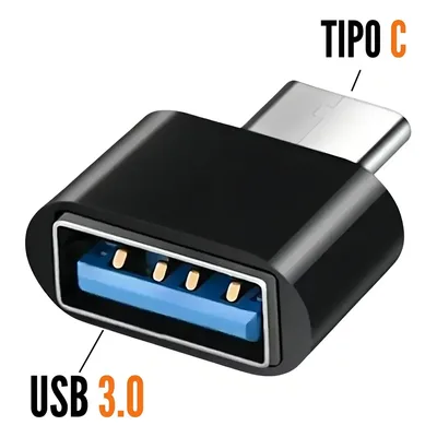 Adaptador Usb Tipo C macho 3.0 P/ Usb Fêmea 3.0 TYPE-C OTG