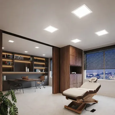 Painel Led de Embutir Recuado 30w 4000k Comfort 34x34 Bivolt Bf Deluxe Estrutura Branco