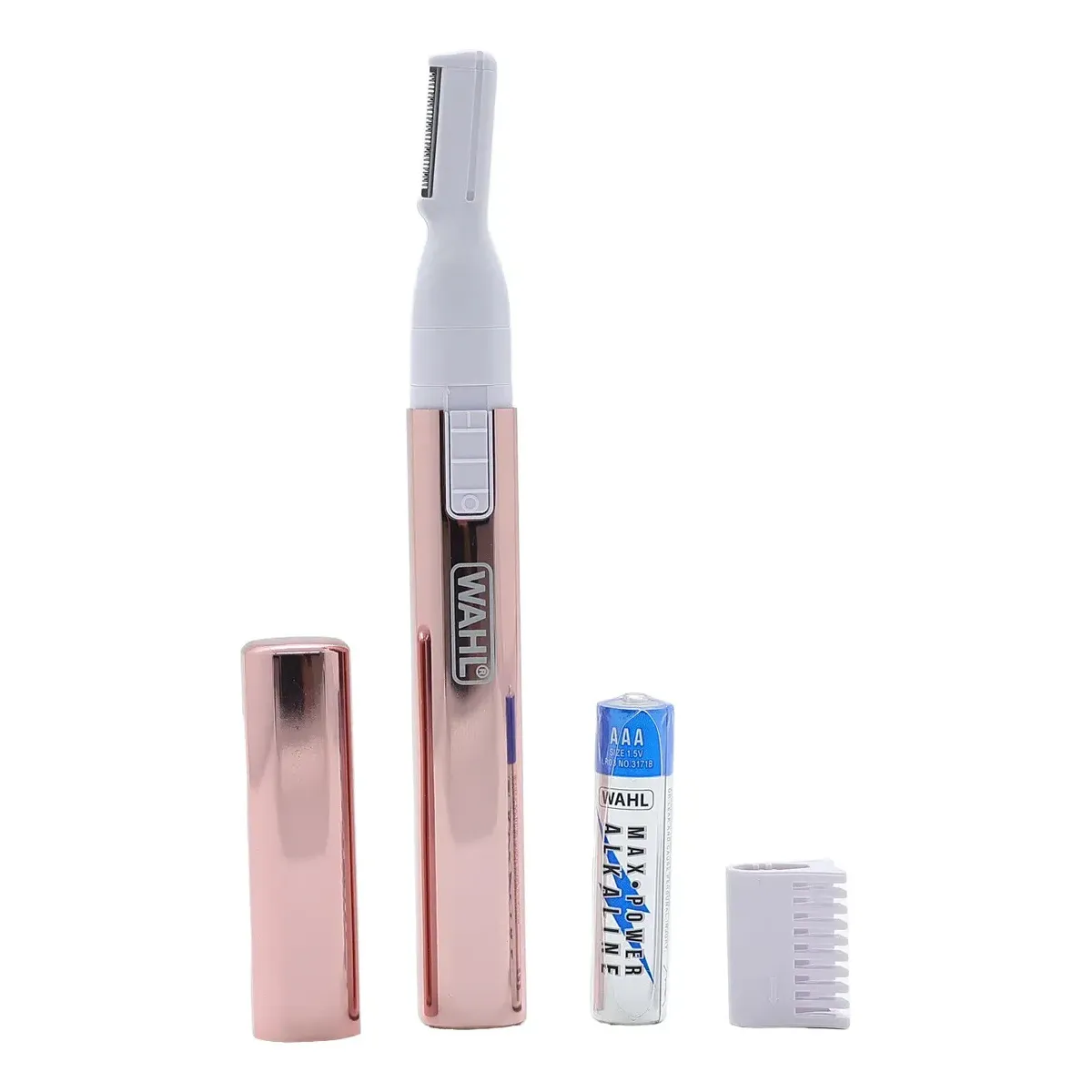 Wahl Aparador de Pelos e Sobrancelhas Feminino Clean e Confident Rose Com Pente de Altura Pilha AAA