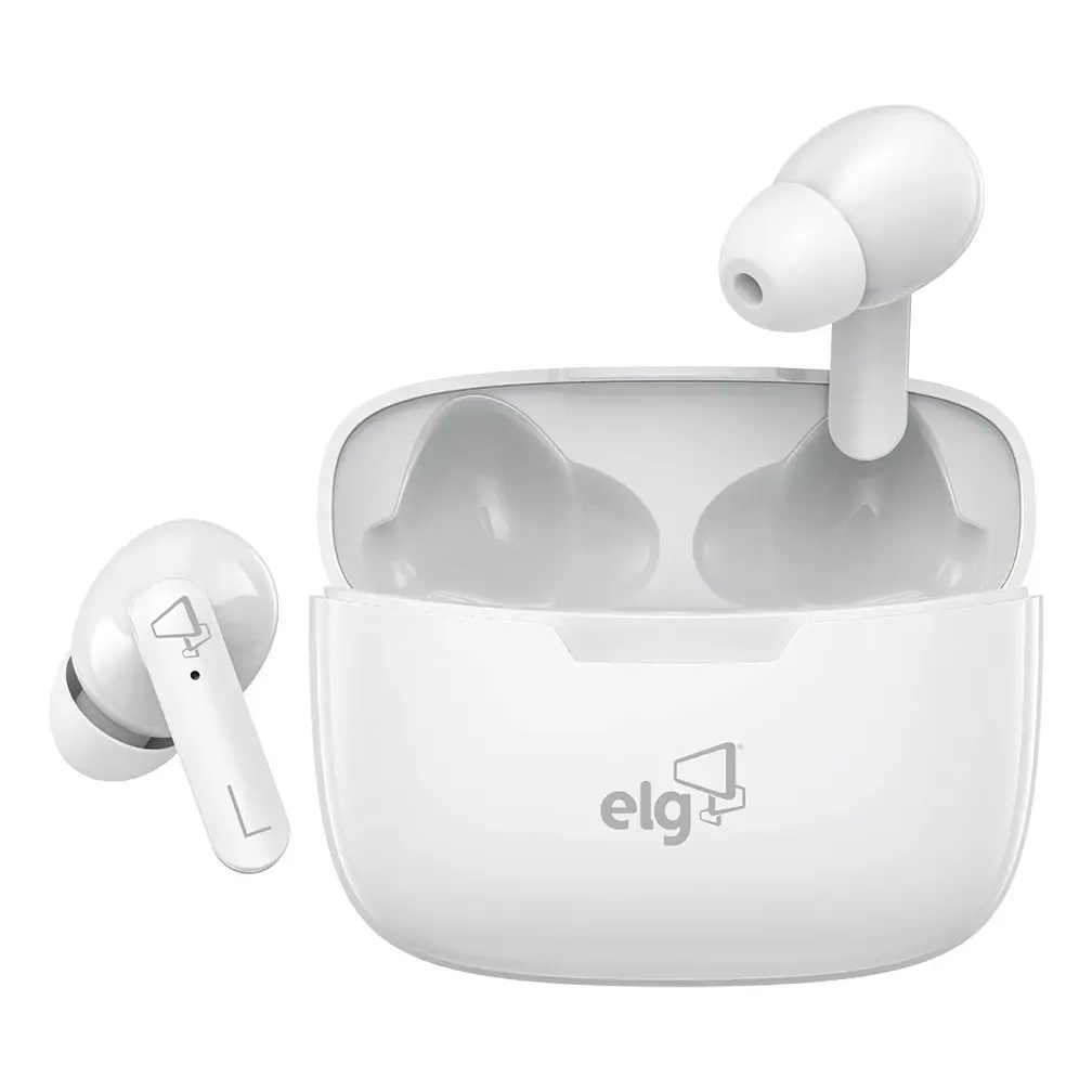 Fone De Ouvido Bluetooth Tws Branco Twpro3s ELG Cor Cinza