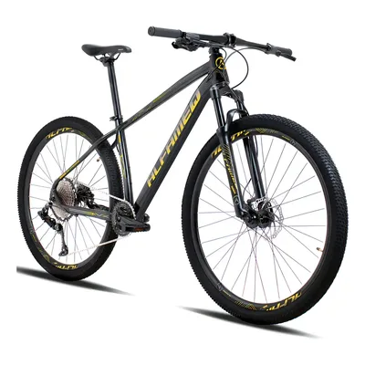 Bicicleta Aro 29 Alfameq Vx 12v Freio A Disco Hidráulico Cor Preto/amarelo Tamanho Do Quadro 17