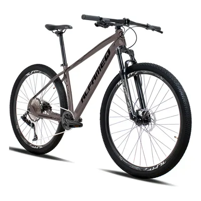 Bicicleta Aro 29 Alfameq Vx 12v Freio A Disco Hidráulico Cor Cinza/preto Tamanho Do Quadro 17