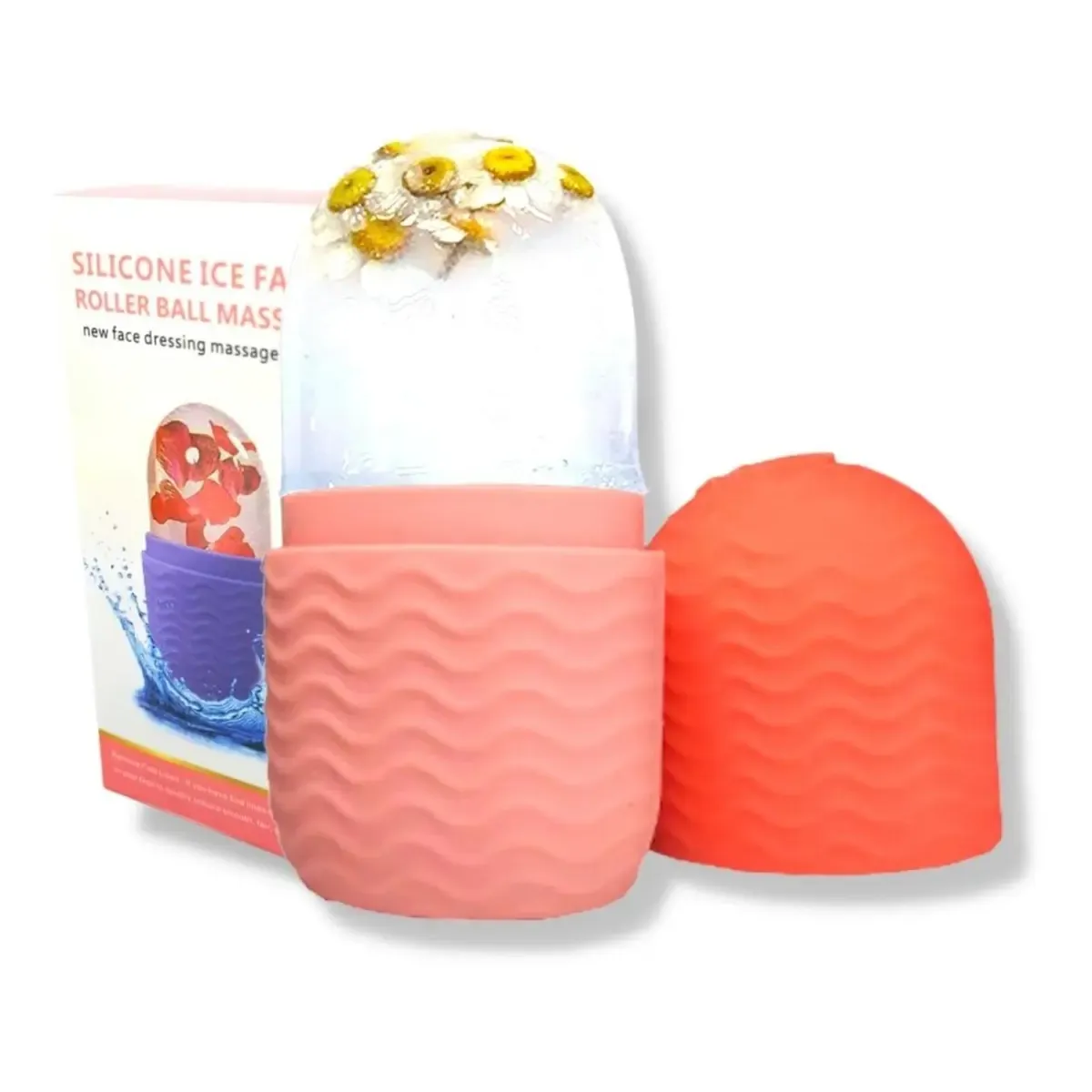 Massageador Para O Rosto Ice Em Silicone Cor Roxo