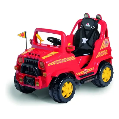 Andador Infantil Calesita Bombeiro com Empurrador e Capacete Vermelho