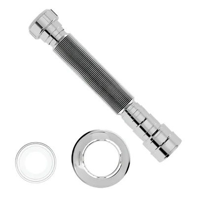 Sifão Tubo Extensivo Cromado Universal 70cm com Canopla Blukit