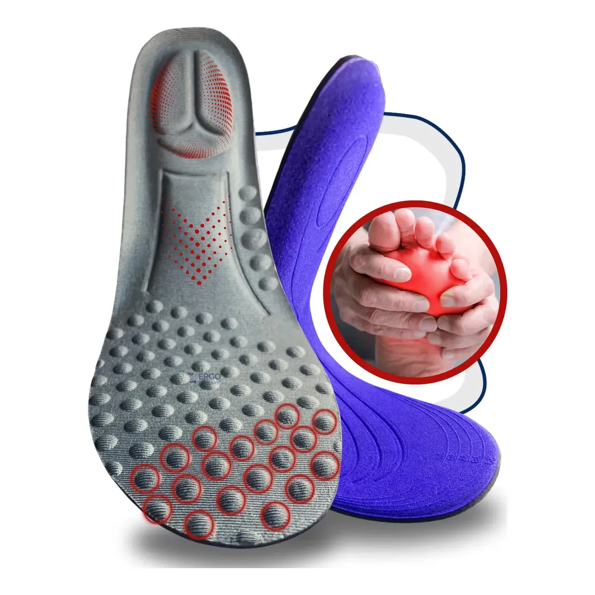 Palmilha Massageadora Anti Impacto Tamanho da palmilha 1Par 35a40
