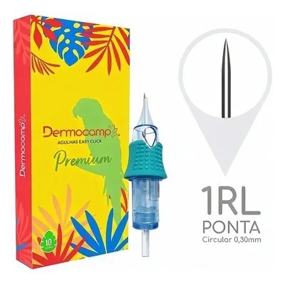 Dermia Fat Cartuchos 10 Agulhas Micropigmentação P/ Biomaser