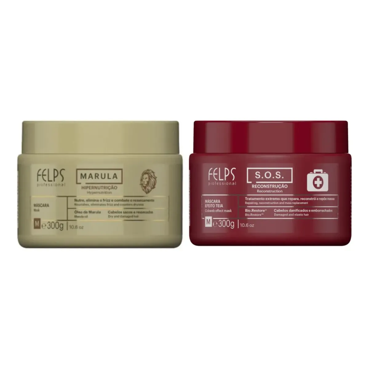 Felps Xmix Cronograma Nutriforce Sos 300g + Marula 300g