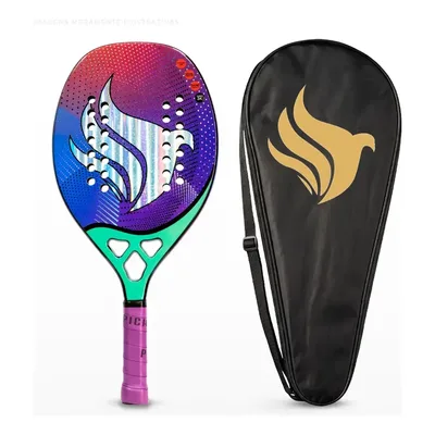 Raquete Beach Tennis Pichau Hawaiian Waves, Carbono 3K, EVA 15, Leve 310 a 320g, Alto Conforto e Potência