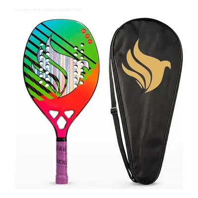 Raquete Beach Tennis Pichau Sunrise California, Carbono 18K, EVA 15, Leve 310 a 320g, Alta Potência e Controle
