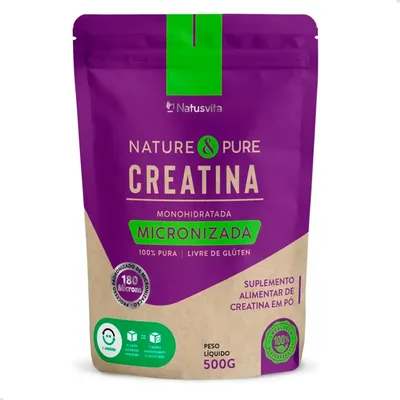 Creatina 500g Pura Monohidratada Micronizada C/ Laudo Sabor Sem sabor