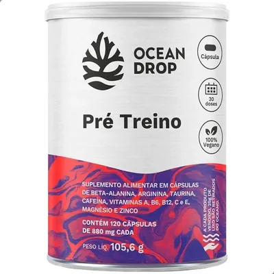 Pré Treino 120 Caps - Ocean Drop Sabor Neutro