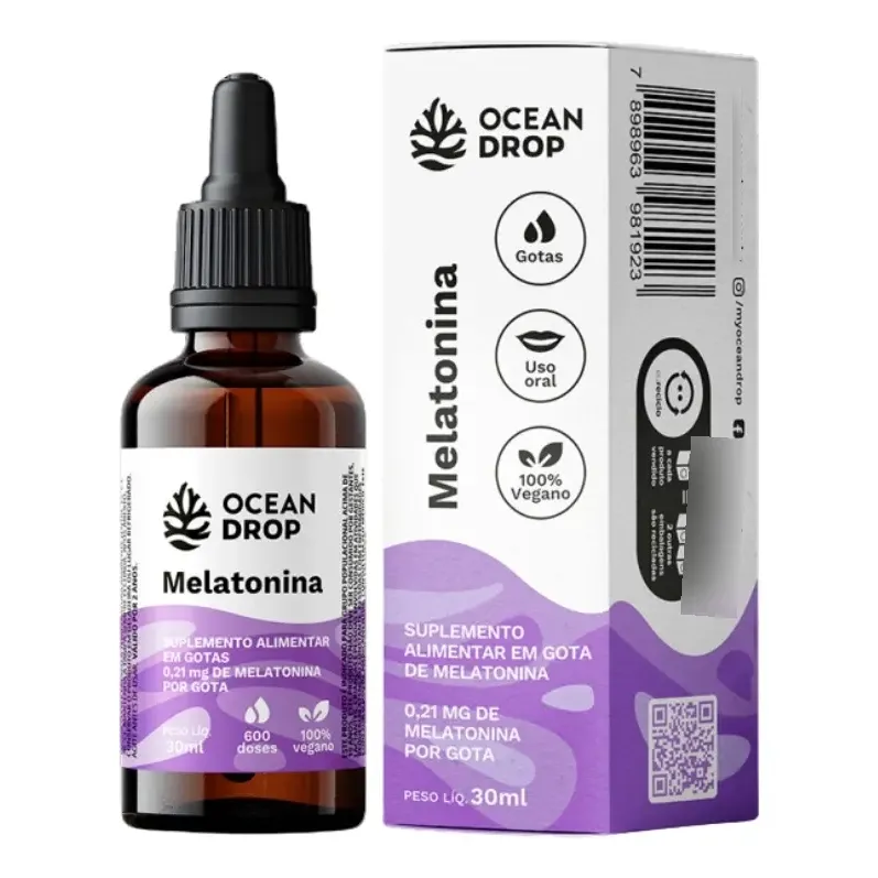 Melatonina Vegano 30ml - Ocean Drop Sabor Sem sabor
