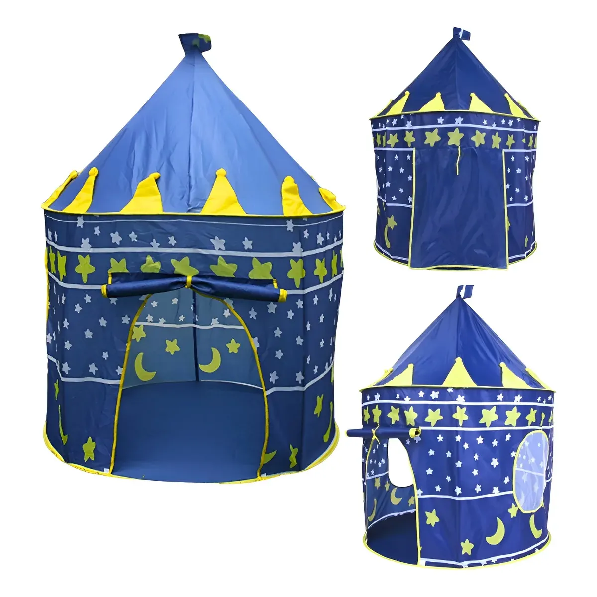 Tenda Cabaninha Infantil Azul Castelinho Principe Menino