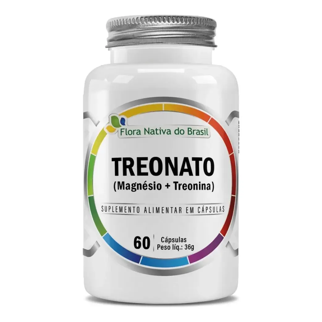 Magnésio Treonato Flora Nativa 60 Cáps Sem Glúten Lactose