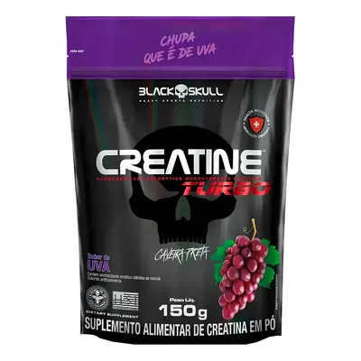 Creatine Turbo - Refil 150g Black Skull Sabor Uva