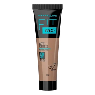 Base de maquiagem líquida Maybelline Fit Me Matte+ Poreless Fit Me FPS tom nova 351 antiga n300 - 30mL 45g