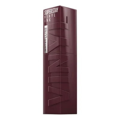 Batom Líquido Longa Duração com Efeito Gloss, Brilho Instantâneo e Acabamento Espelhado, com Fórmula Vegana e Conforto para os Lábios, Cor Fearless, Maybelline SuperStay Vinyl Ink, 4,2ml